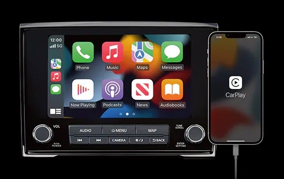 Stay connected with a standard 8" touch-screen display 2023 Nissan Titan | Nissan of Cookeville in Cookeville TN